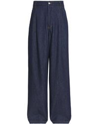 Dries Van Noten - Pleated Penning Wide-Leg Jeans - Lyst