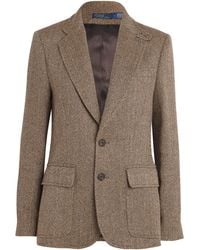 Polo Ralph Lauren - Linen-Silk-Wool Tweed Blazer - Lyst