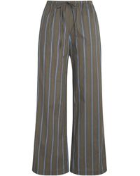 STAUD - Cotton-Blend Stripe Mateo Trousers - Lyst