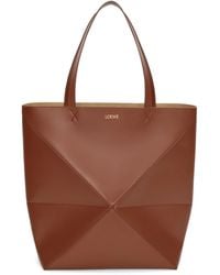 Loewe - Xl Leather Puzzle Fold Tote Bag - Lyst