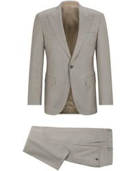 BOSS - Virgin Wool Slim 2-Piece Suit - Lyst
