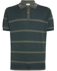 John Smedley - Merino Wool Striped Polo Shirt - Lyst