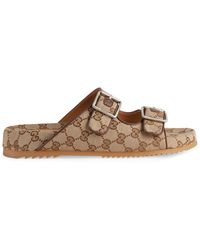 Gucci - Slide Sandal With Straps - Lyst