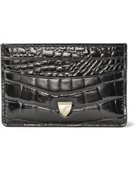 Aspinal of London - Croc-Embossed Slim Card Holder - Lyst