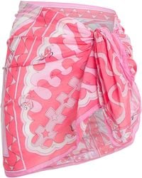 PUCCI - Cotton Printed Sarong - Lyst