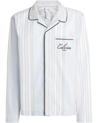Calvin Klein - Cotton Poplin Stripe Pyjama Top - Lyst