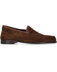 John Lobb - Suede Bath Loafers - Lyst