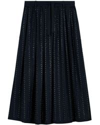 Maje - Rhinestone-Embellished Midi Skirt - Lyst