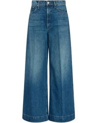 Mother - The Headliner Sneak High-Rise Wide-Leg Jeans - Lyst