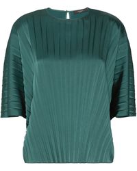 Weekend by Maxmara - Pleated Short-Sleeve Blouse - Lyst
