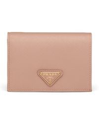 Prada - Small Saffiano Leather Bifold Wallet - Lyst