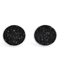 Babette Wasserman - Rhodium-Plated Moondust Round Cufflinks - Lyst