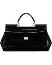 Dolce & Gabbana - Medium Patent Sicily Top-Handle Bag - Lyst