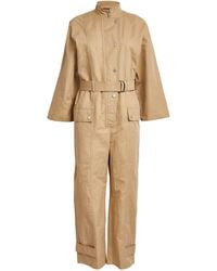 Weekend by Maxmara - Cotton-linen Belted Jumpsuit - Lyst