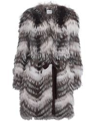 Yves Salomon - Fox Fur-Wool Belted Coat - Lyst