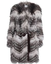 Yves Salomon - Fox Fur-Wool Belted Coat - Lyst