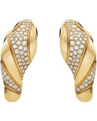 BVLGARI - And Diamond Serpenti Hoop Earrings - Lyst