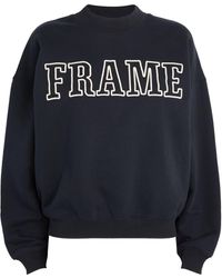 FRAME - Fleece Logo-embroidered Sweatshirt - Lyst
