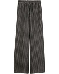 Max Mara - Silk Stripe Drawstring Trousers - Lyst