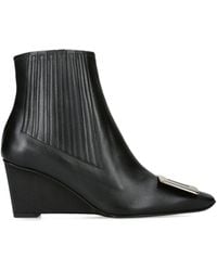 Roger Vivier - Leather Belle Vivier Ankle Boots 60 - Lyst
