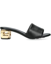 Givenchy - Leather G Cube Mules 45 - Lyst