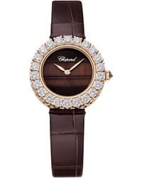 Chopard - Diamond And Tiger's Eye L'Heure Du Diamant Watch - Lyst