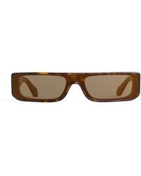 Alaïa - Acetate Rectangular Mask Sunglasses - Lyst