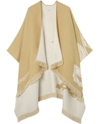 Burberry - Wool-Silk-Cashmere Equestrian Knight Design Cape - Lyst
