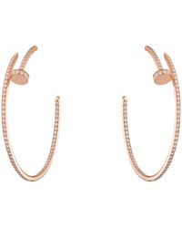 Cartier - And Diamond Juste Un Clou Hoop Earrings - Lyst
