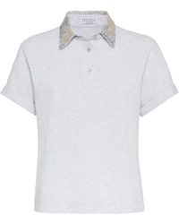 Brunello Cucinelli - Cotton Piqué Polo Shirt - Lyst