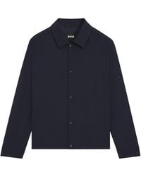 BOSS - Wool-Blend Relaxed Overshirt - Lyst