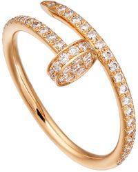 Cartier - Rose Gold And Diamond Juste Un Clou Ring - Lyst