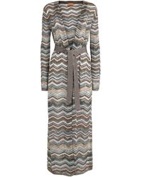 Missoni - Zigzag Metallic Longline Cardigan - Lyst