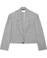 Givenchy - Wool-Mohair Cropped Blazer - Lyst