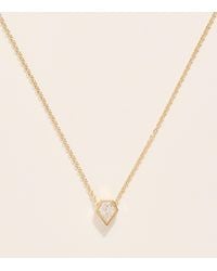 Azlee - And Shield Diamond Trace Chain Necklace - Lyst