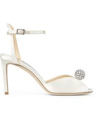 Jimmy Choo - Sacora 85 Satin Sandals - Lyst