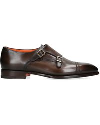 Santoni - Leather Adrian Blake Monk Shoes - Lyst