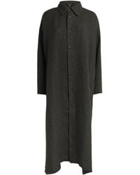Eskandar - Linen Wide Midi Shirt Dress - Lyst