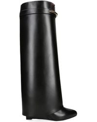 Givenchy - Leather Shark Knee-High Boots 95 - Lyst