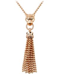 Cartier - Diamond, Garnet And Onyx Panthère De Necklace - Lyst