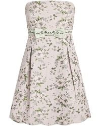 Alice + Olivia - Strapless Babydoll Mini Dress - Lyst