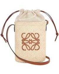 Loewe - X Paula's Ibiza Straw Bucket Bag - Lyst