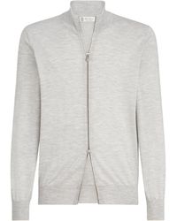 Brunello Cucinelli - Two-Way Zip Cardigan - Lyst