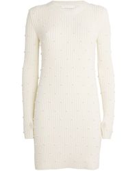 Helmut Lang - Cotton Embellished Sweater Dress - Lyst