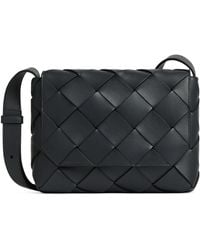 Bottega Veneta - Leather Intreccio Diago Cross-Body Bag - Lyst