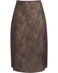 BITE STUDIOS - Silk Organza Lace Skirt - Lyst