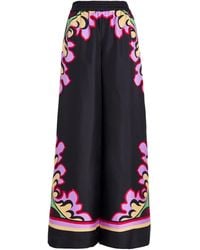 La DoubleJ - Printed Wide-Leg Palazzo Trousers - Lyst