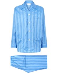 Derek Rose - Lingfield Cotton Stripe Pyjama Set - Lyst