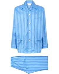 Derek Rose - Lingfield Cotton Stripe Pyjama Set - Lyst