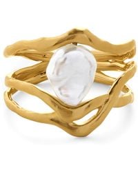 Monica Vinader - X Amy Powney Vermeil Keshi Pearl Ring - Lyst